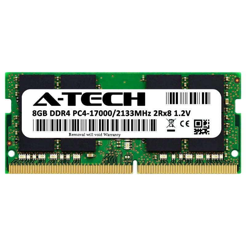 A-Tech 8GB DDR4 2133MHz SODIMM PC4-17000 2Rx8 Dual Rank 260-Pin CL15 1.2V Non-ECC Unbuffered Notebook Laptop RAM Memory Upgrade Module - Image 2